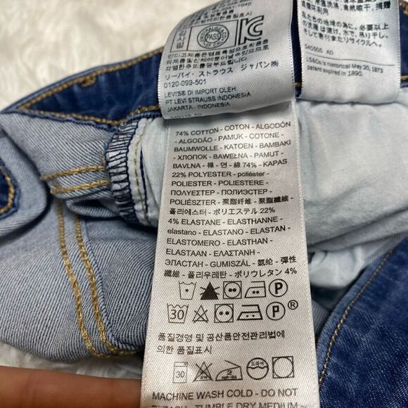 Levis 721 High Rise Skinny Jeans Size 32 Ankle Zipper 27" Inseam Cotton Stretchy - Picture 4 of 10